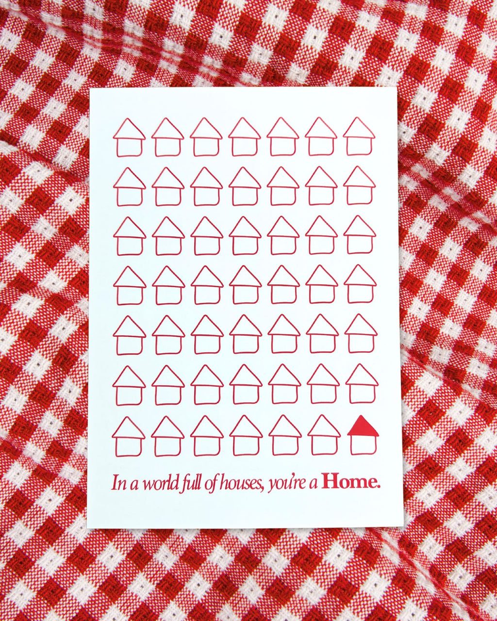 World Full of Houses Postcard: Beige (A6)