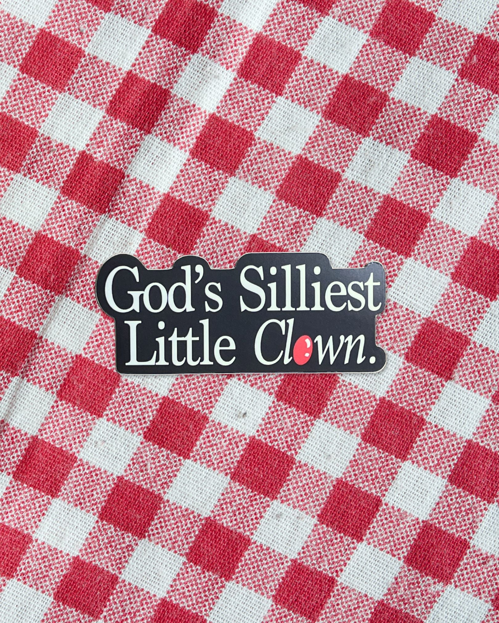 God’s Silliest Little Clown Sticker: Grey