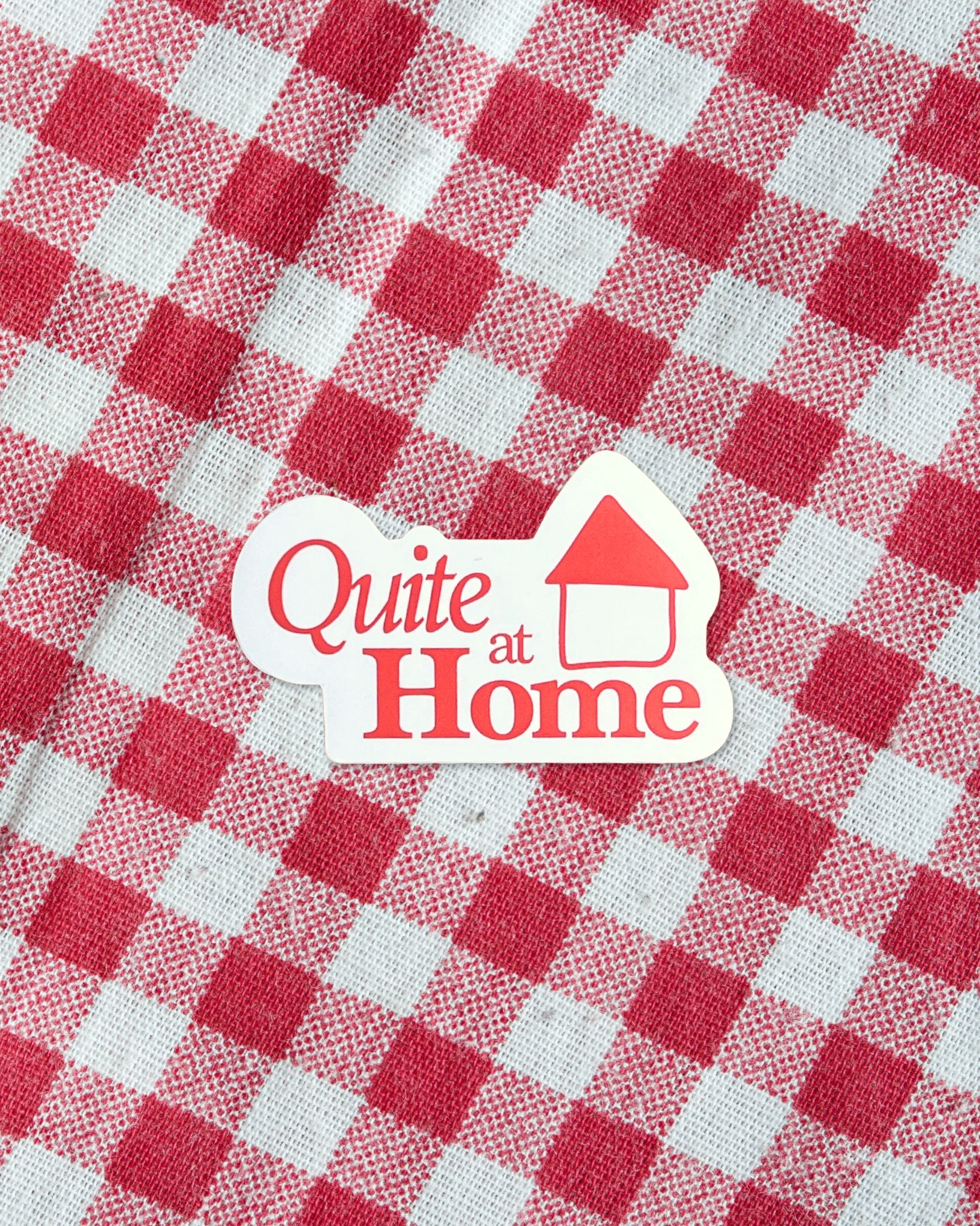 Quite at Home Logo Sticker: Beige