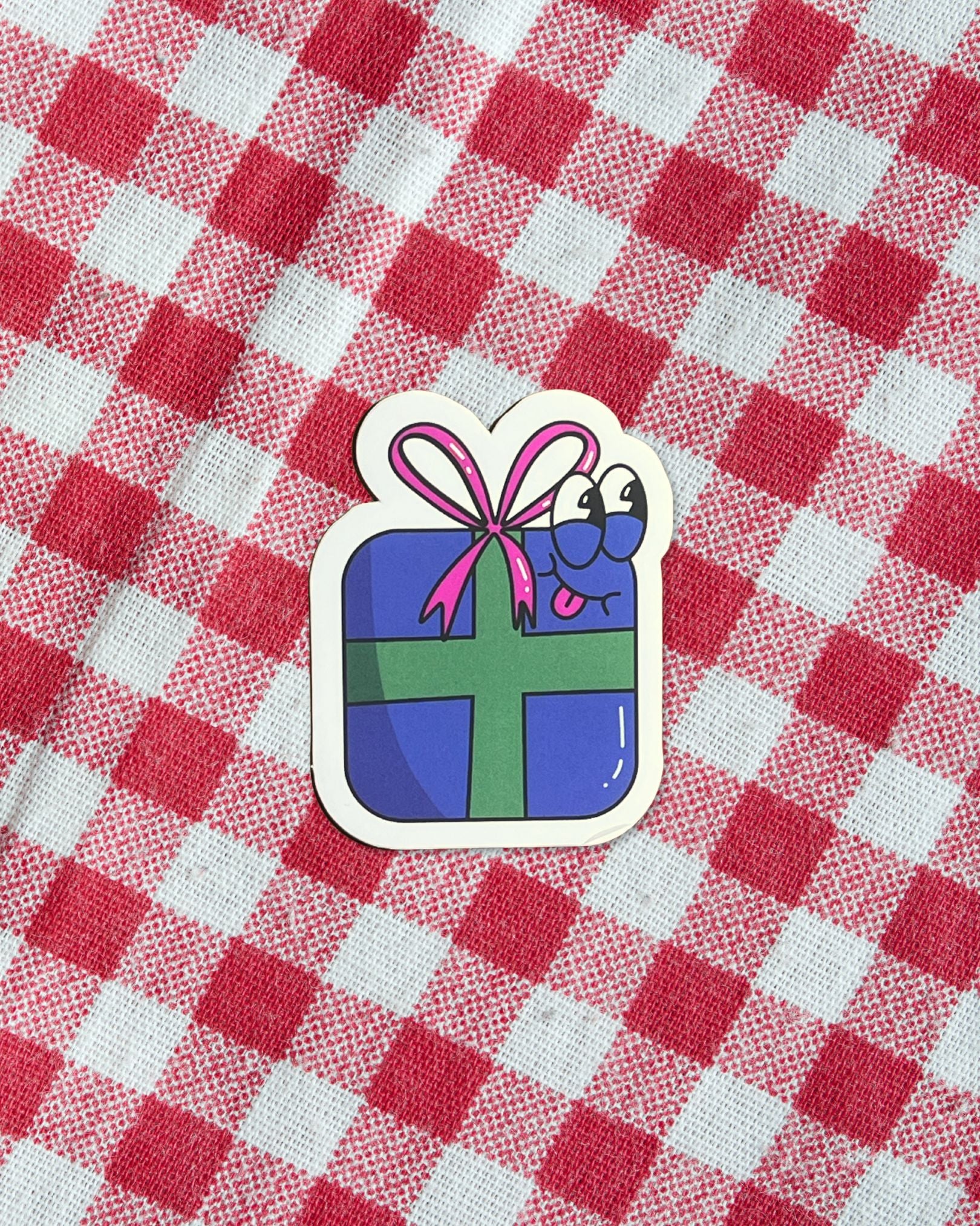 Birthday Present Sticker: Blue