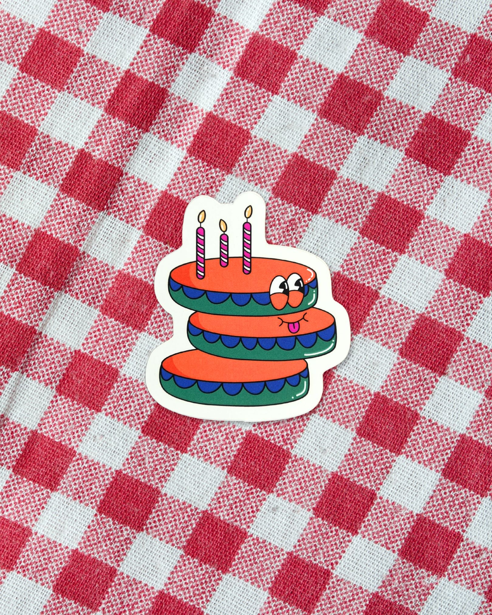 Birthday Cake Sticker: Orange
