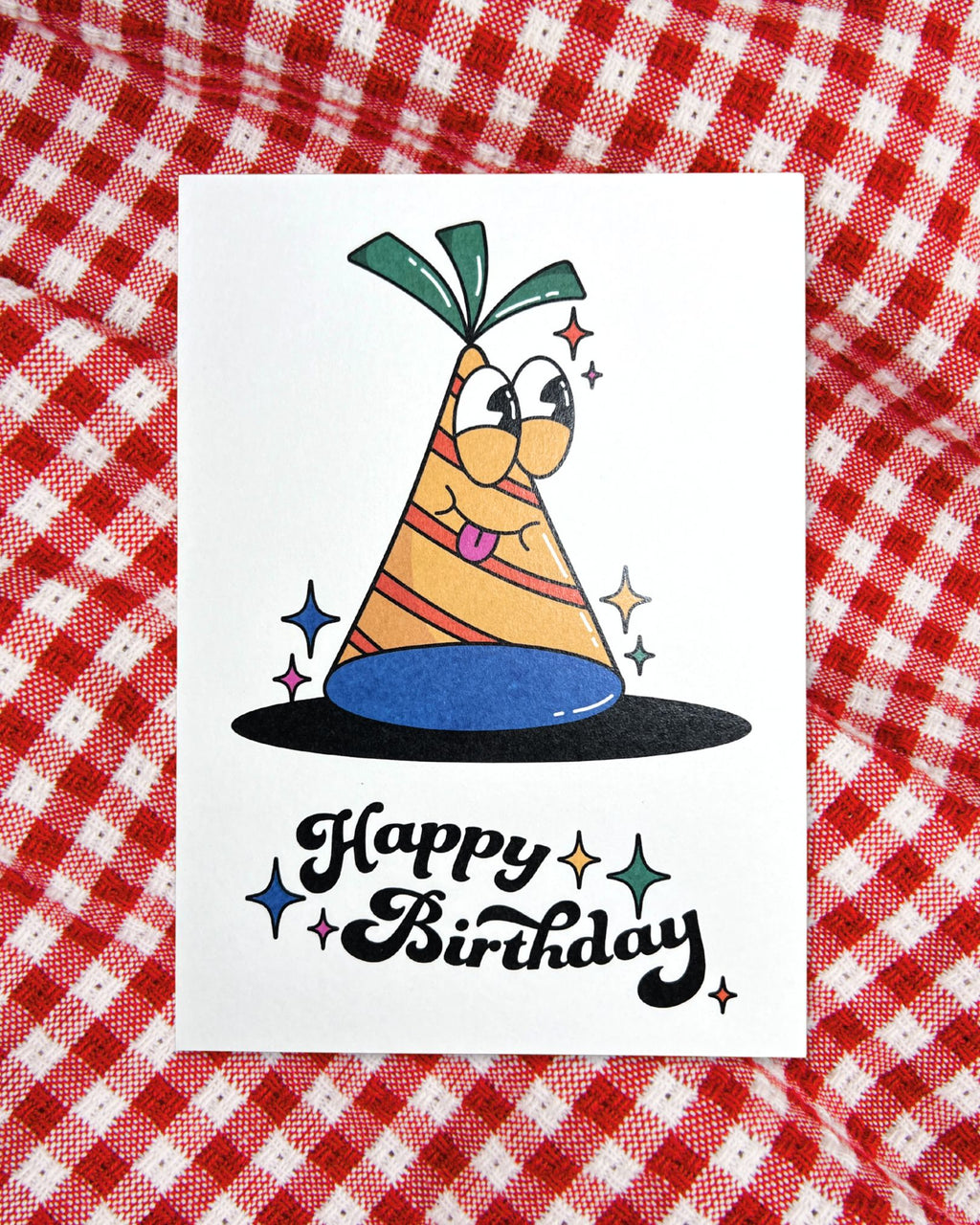 Birthday Hat Postcard: Yellow (A6)