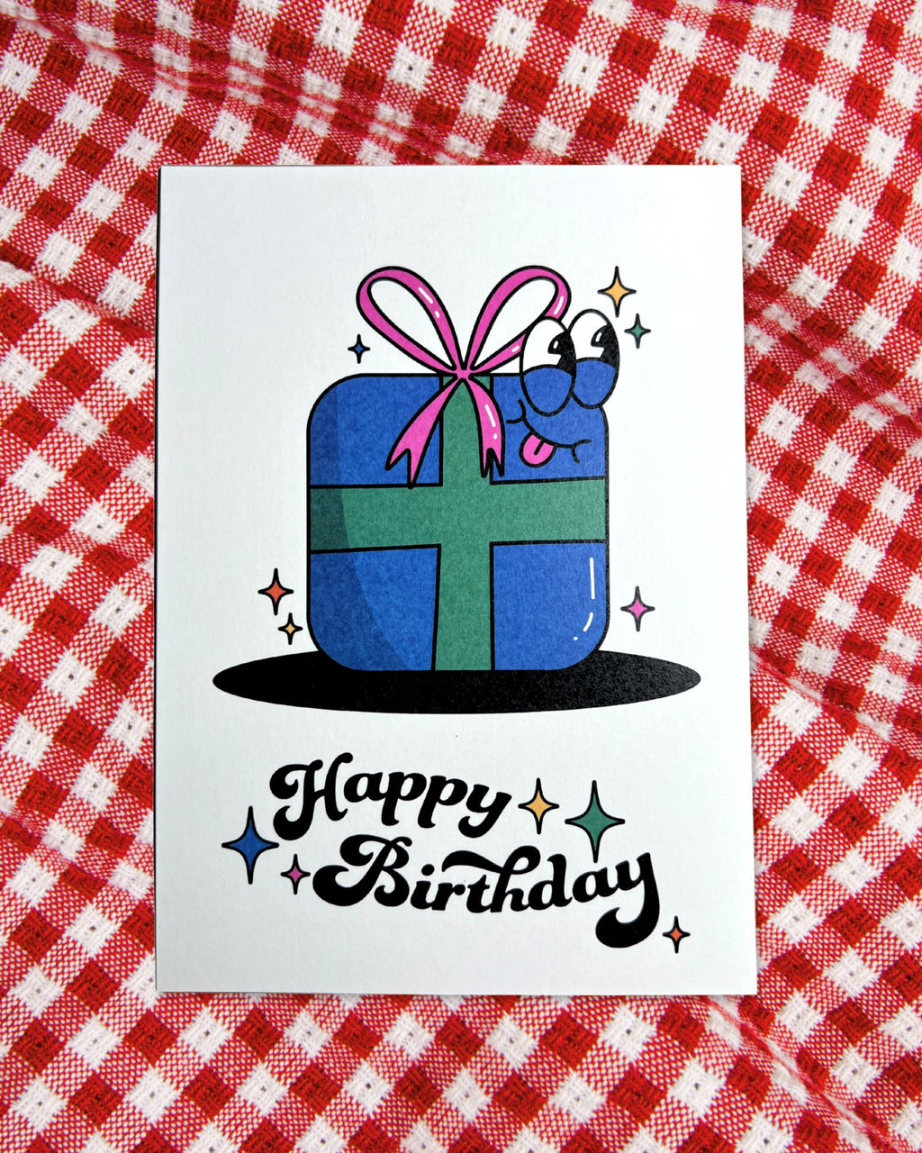 Birthday Present Postcard: Blue (A6)