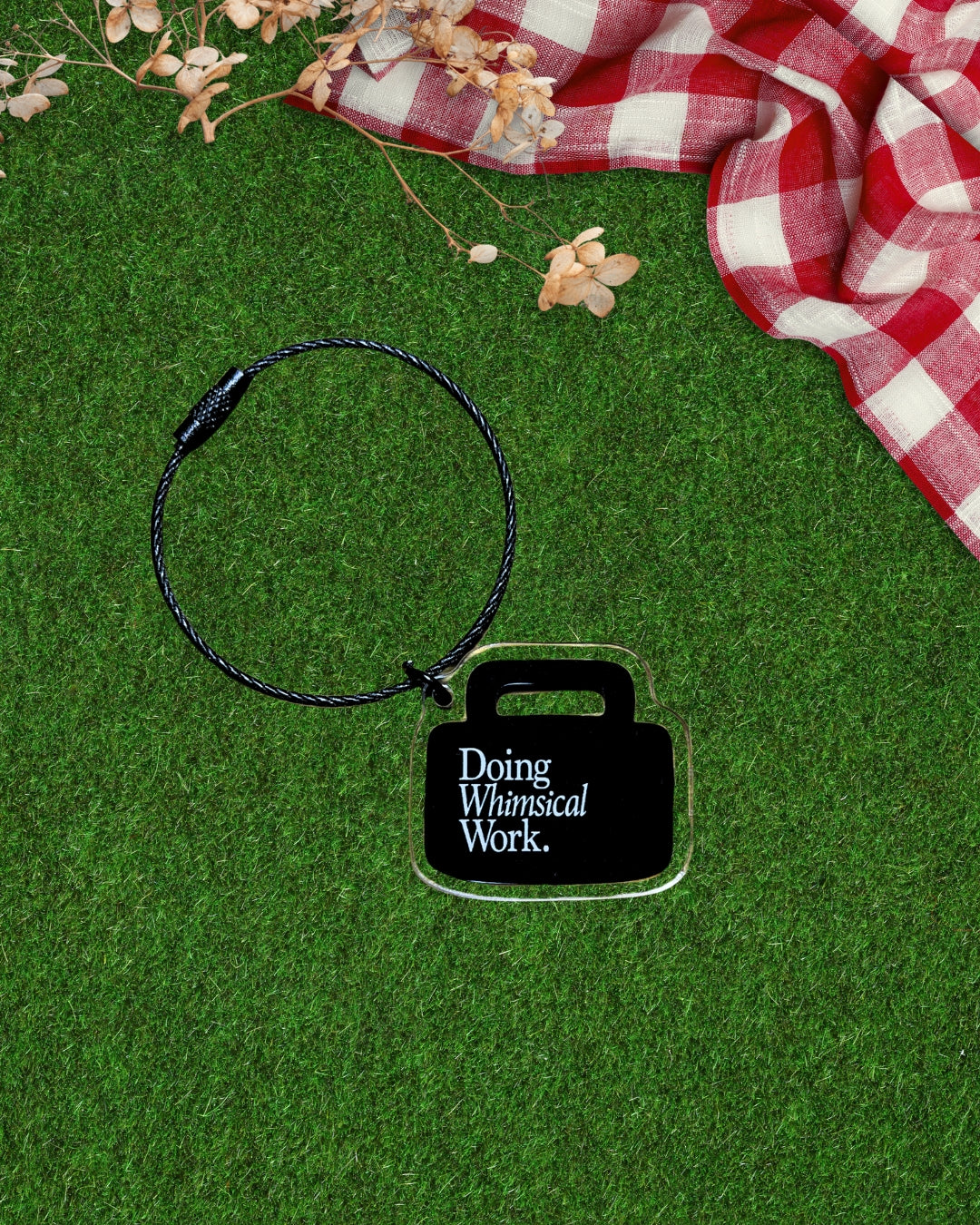 Doing Whimsical Work Acrylic Keychain