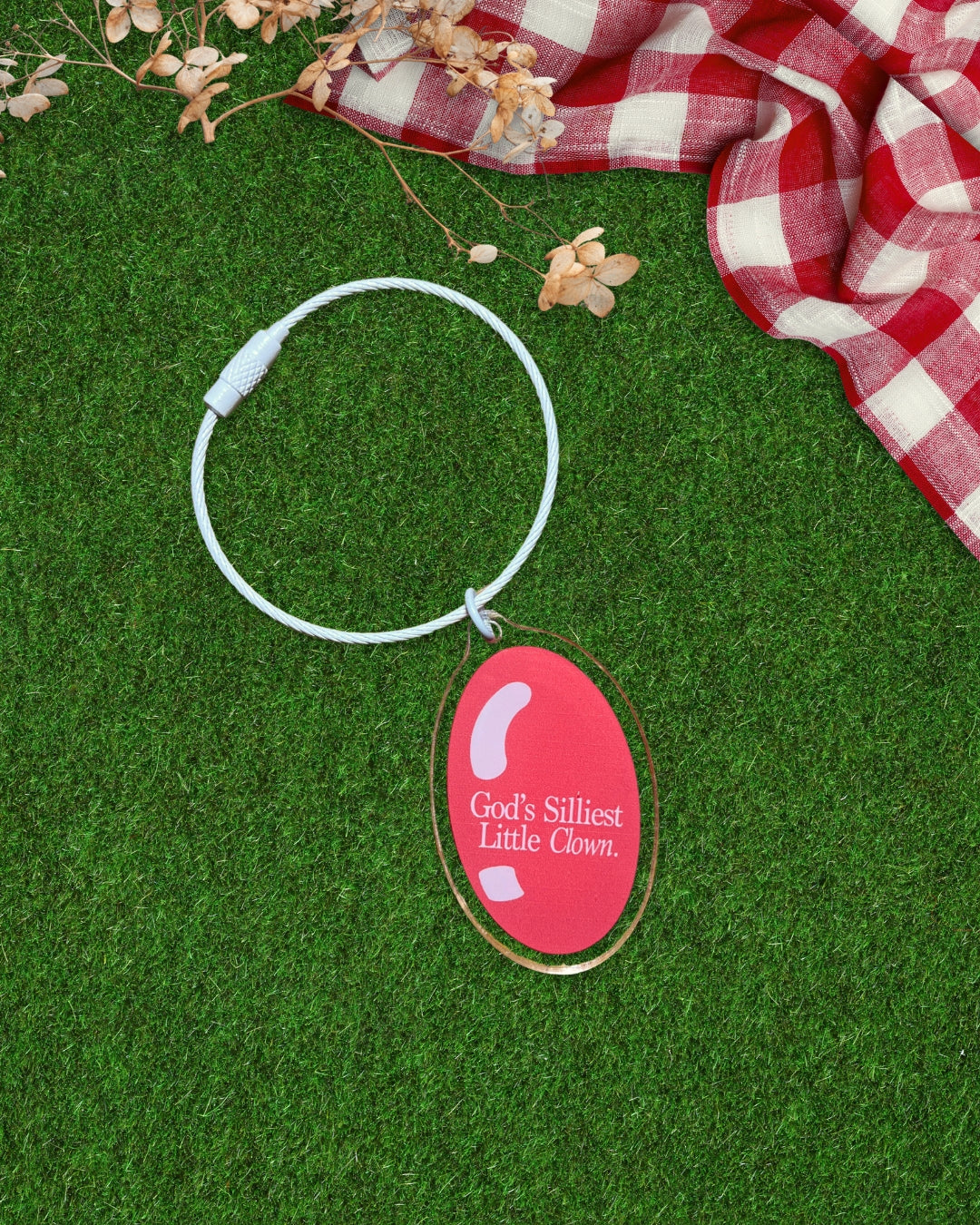 God’s Silliest Little Clown Acrylic Keychain