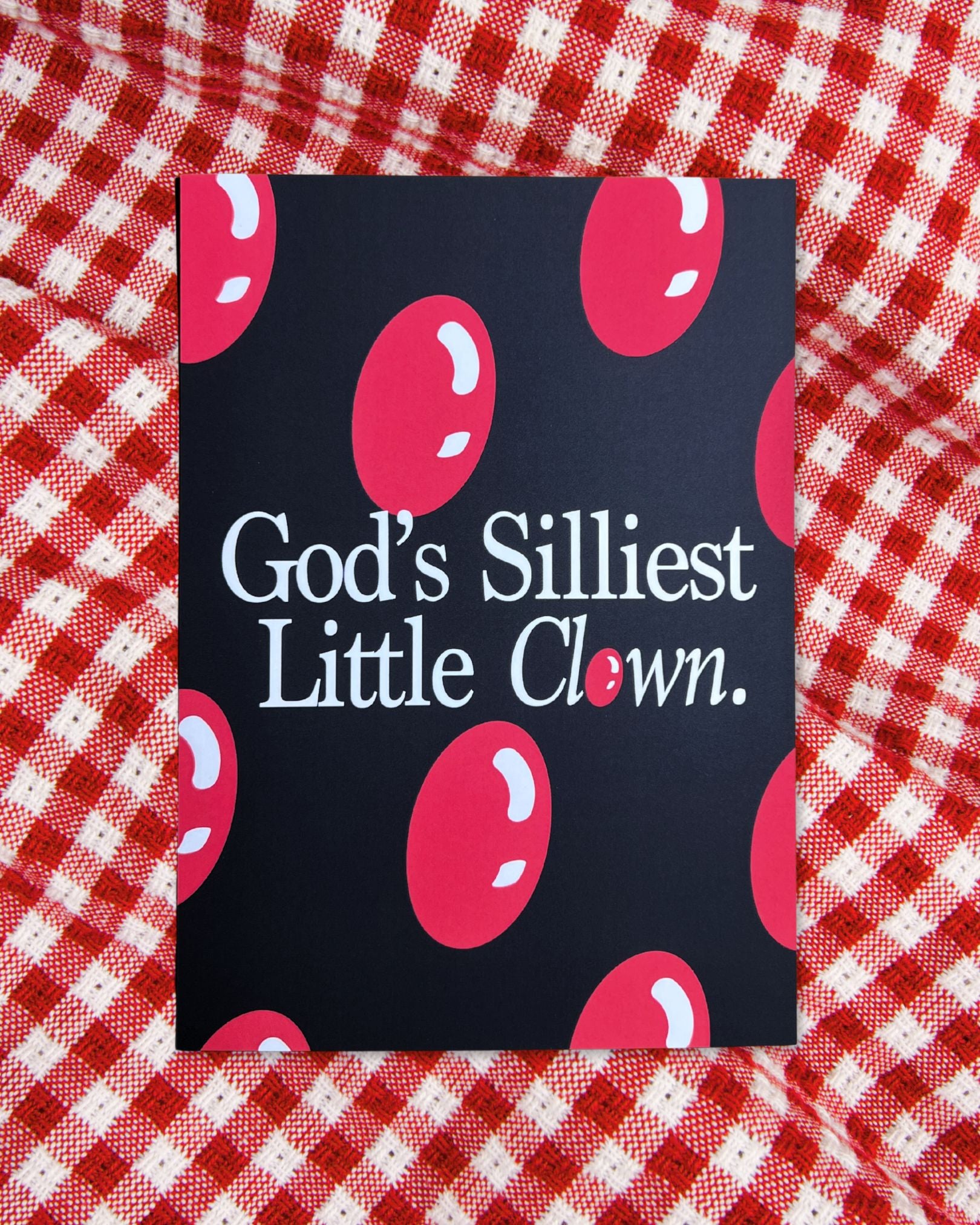 God’s Silliest Little Clown Postcard: Grey (A6)